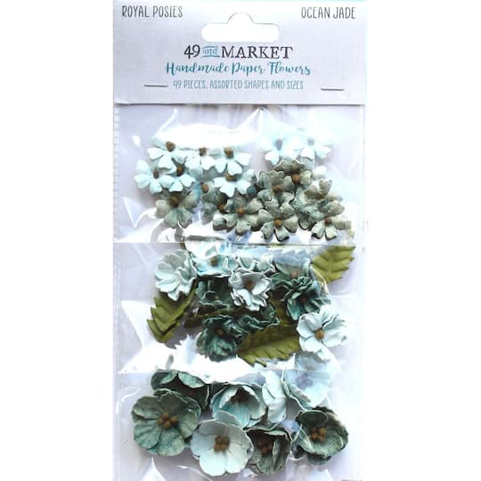49 And Market Royal Posies Ocean Jade Paper Flowers